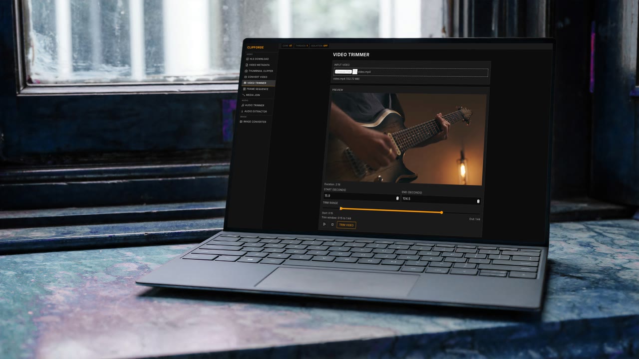 ClipForge tool catalog mockup